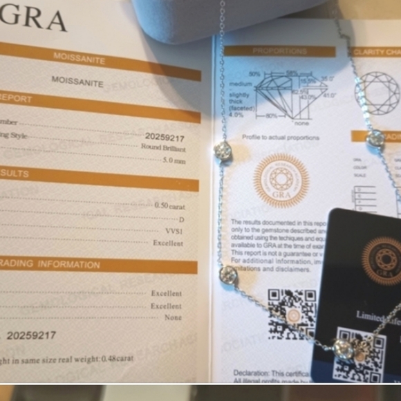 💕Certified 2.5ct. Moissanite Diamond Necklace - Picture 4 of 6